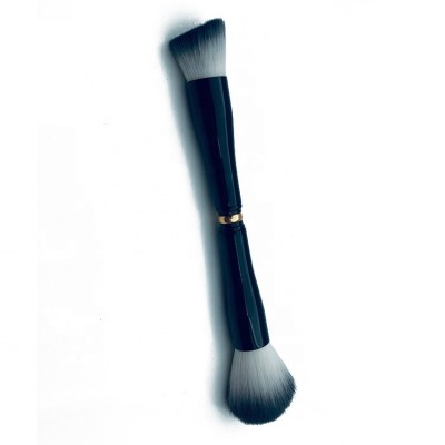 Black beauty double-headed makeup brush with removable makeup tool