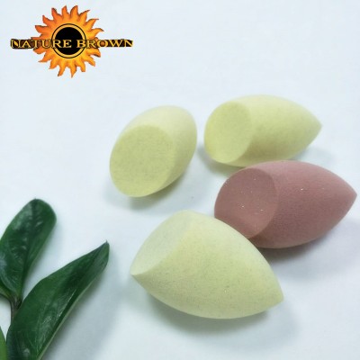 With powder Latex Free Olive face cut makeup sponge puff beauty foundation bledner