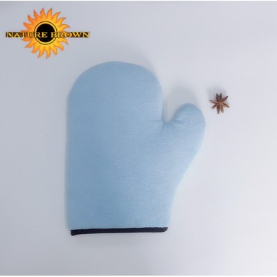 Double side Soft velour Self tanning mitt with thumb