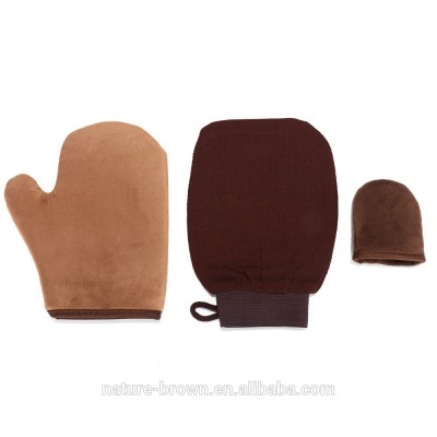 Three-Piece 150D Morroco exfoliating glove /Self Tanning Mitt Applicator