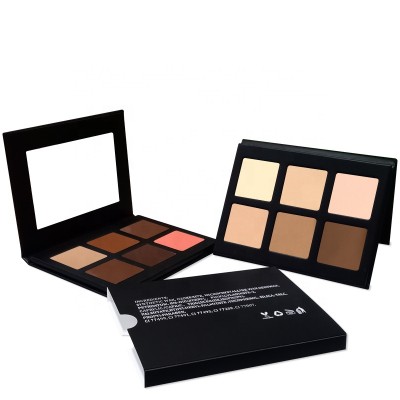 New high-quality tray waterproof long-lasting natural custom makeup palette 6-color face concealer